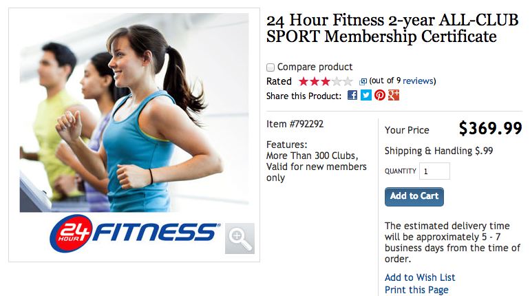24 Hour Fitness Gym Membership Prices